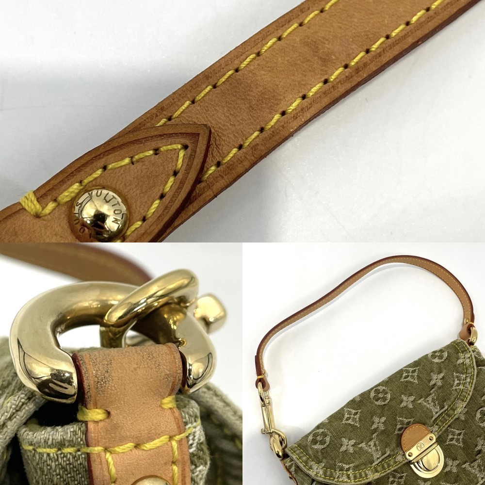 Louis Vuitton Monogram Denim Mini Pleaty Bag Green - Picture 7 of 8
